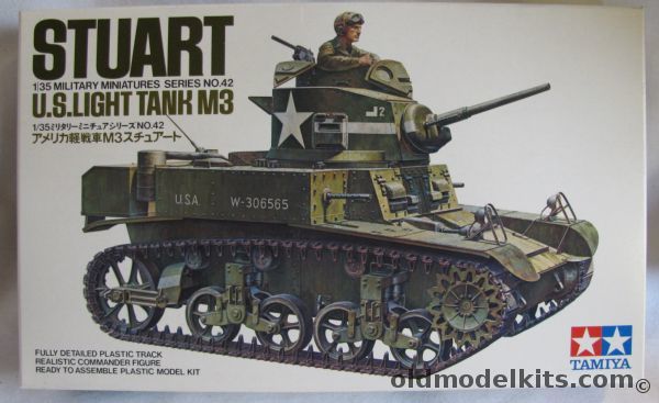 Tamiya 1/35 M3 Stuart US Light Tank, 35042 plastic model kit